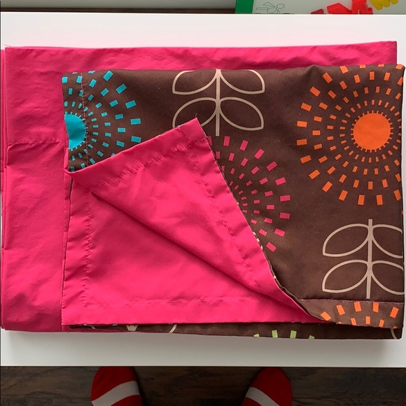 Other - Twin Top Sheet & Pillow Case Sham Pink Brown
